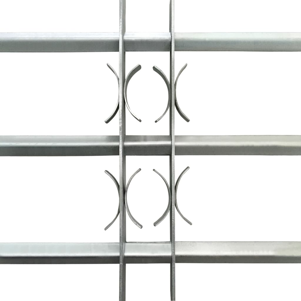 Galleria Design Adjustable Security Grille for Windows with 3 Crossbars 1000-1500 mm
