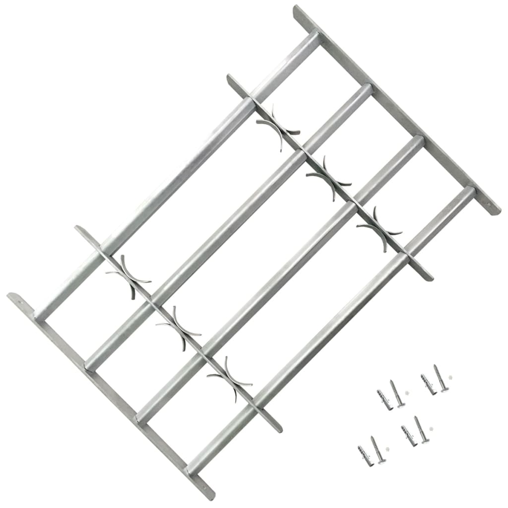 Galleria Design Adjustable Security Grille for Windows with 4 Crossbars 700-1050 mm