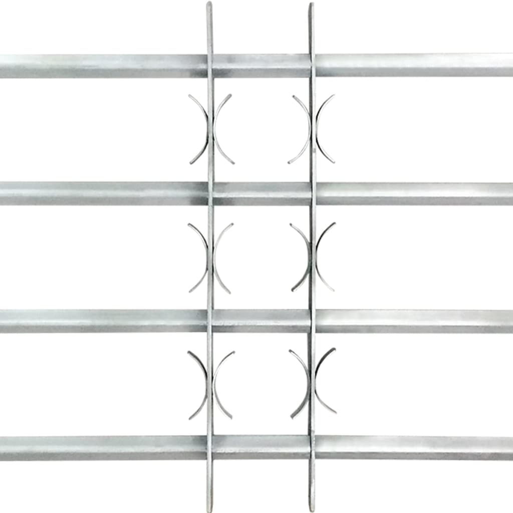 Galleria Design Adjustable Security Grille for Windows with 4 Crossbars 1000-1500 mm
