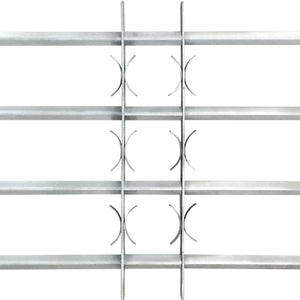 Galleria Design Adjustable Security Grille for Windows with 4 Crossbars 1000-1500 mm