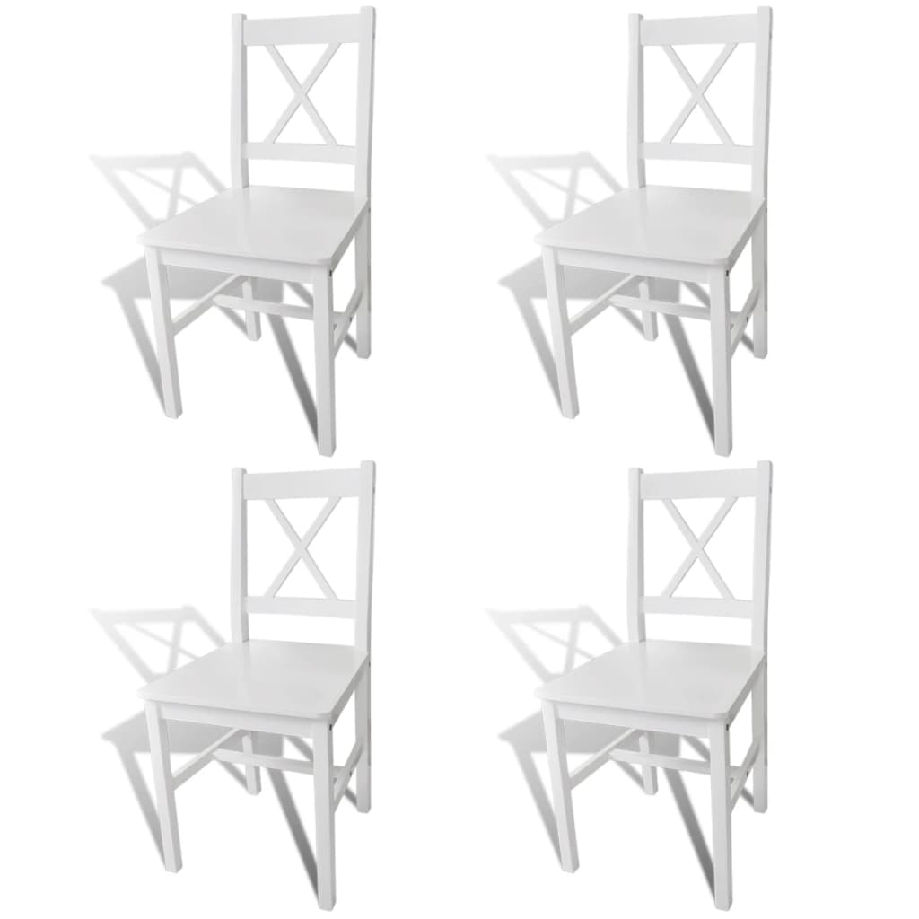 Galleria Design Dining Chairs 4 pcs Dark Brown Pinewood
