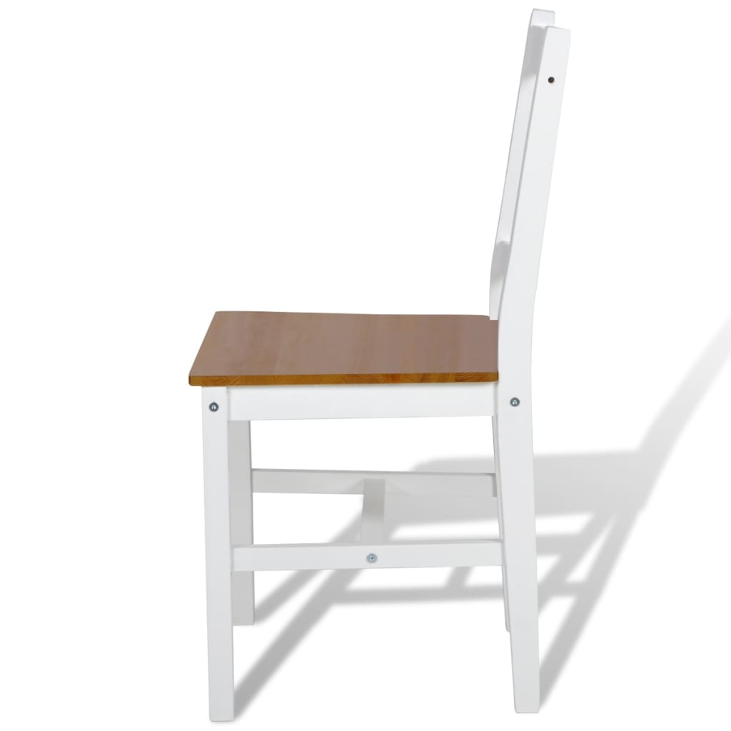 Galleria Design Dining Chairs 2 pcs White Pinewood