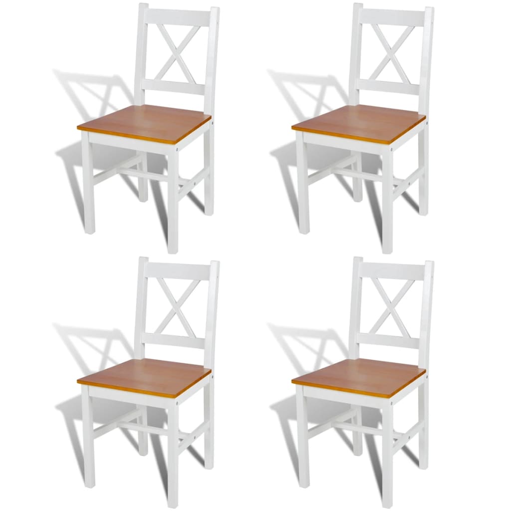 Galleria Design Dining Chairs 4 pcs Dark Brown Pinewood