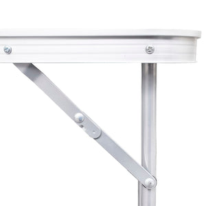Galleria Design Foldable Camping Table Height Adjustable Aluminium 120 x 60 cm