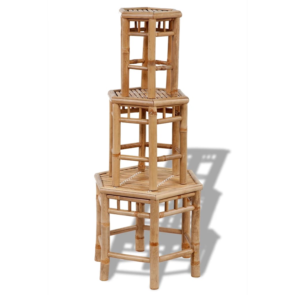 Galleria Design Garden Stools 3 pcs Bamboo