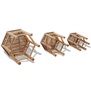 Galleria Design Garden Stools 3 pcs Bamboo