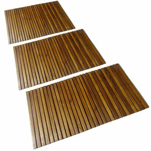 Galleria Design 3 pcs Acacia Bath Mat 80 x 50 cm