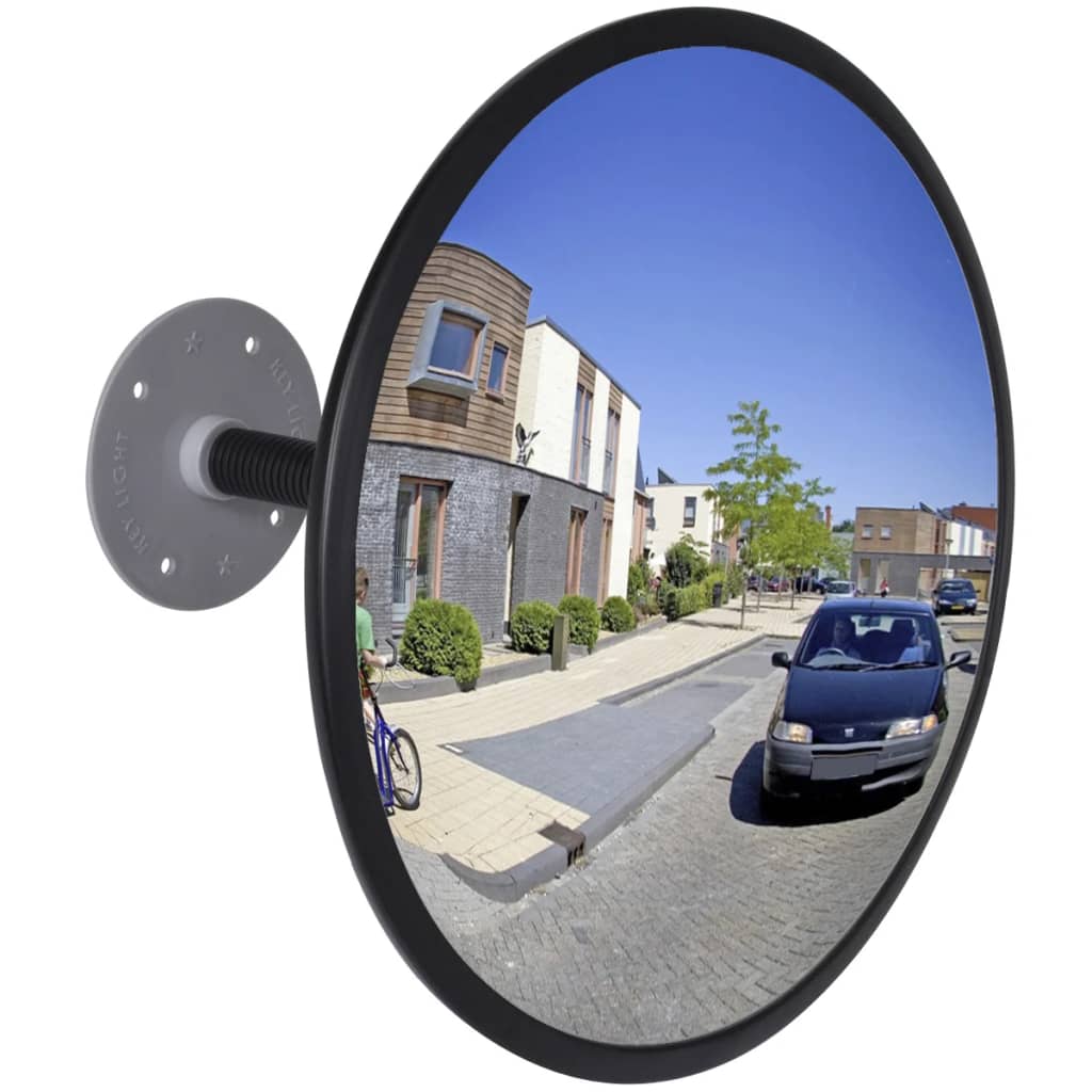 Galleria Design Convex Traffic Mirror Acrylic Black 30 cm Indoor