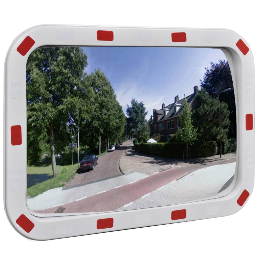 Galleria Design Convex Traffic Mirror Rectangle 40 x 60 cm with Reflectors