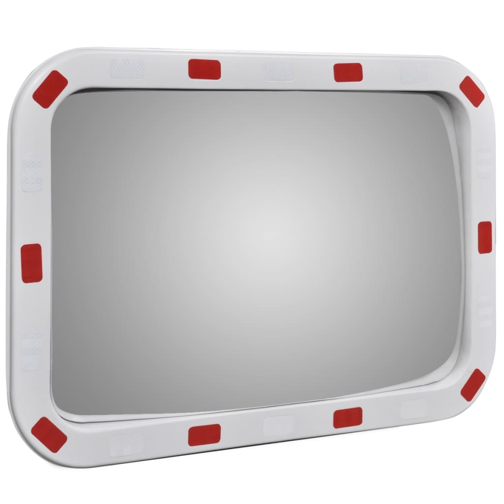 Galleria Design Convex Traffic Mirror Rectangle 40 x 60 cm with Reflectors