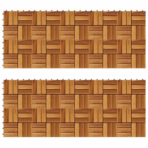 Galleria Design Decking Tiles 30 x 30 cm Acacia Set of 20