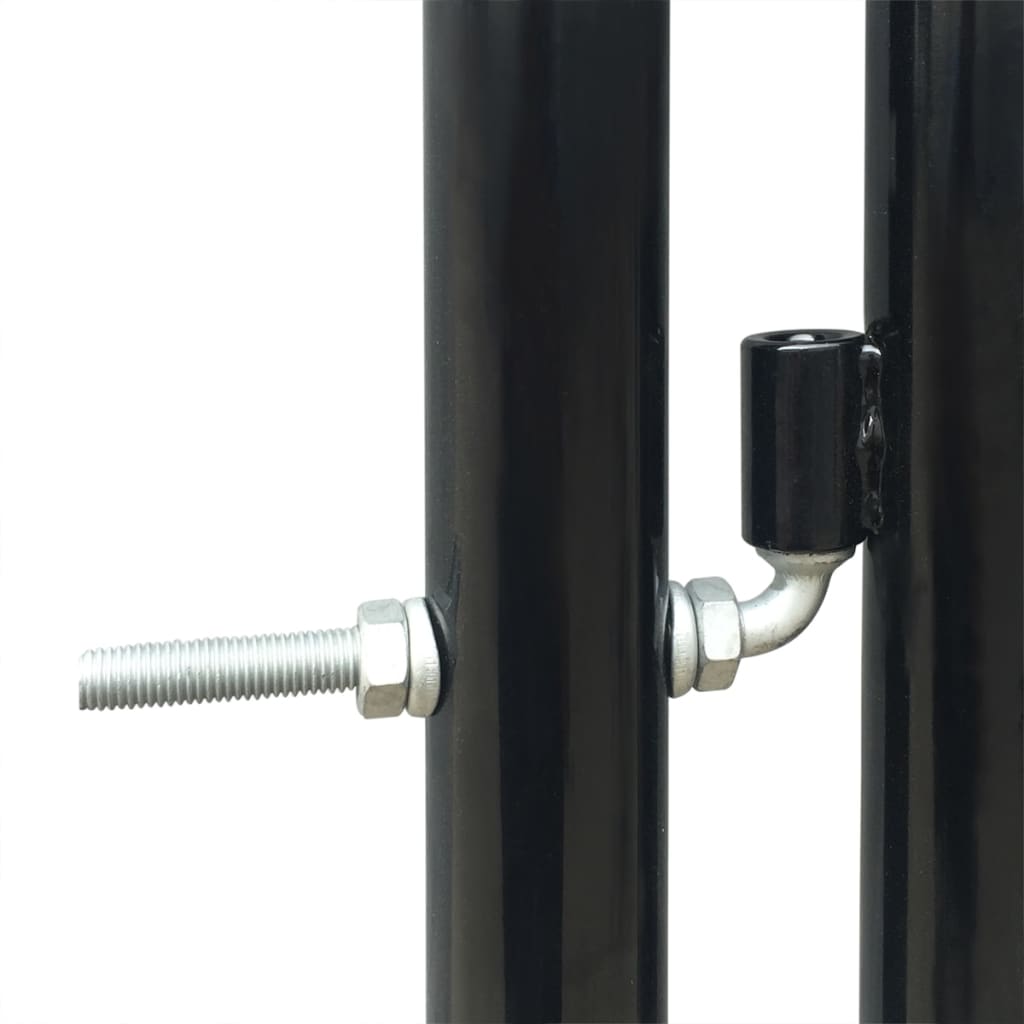 Galleria Design Black Single Door Fence Gate 100 x 125 cm
