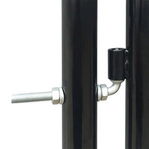 Galleria Design Black Single Door Fence Gate 100 x 125 cm
