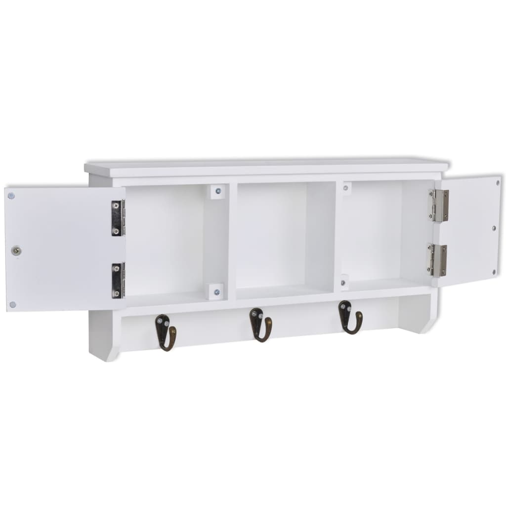 Galleria Design Wall Cabinet for Keys and Jewelery with Doors and Hooks