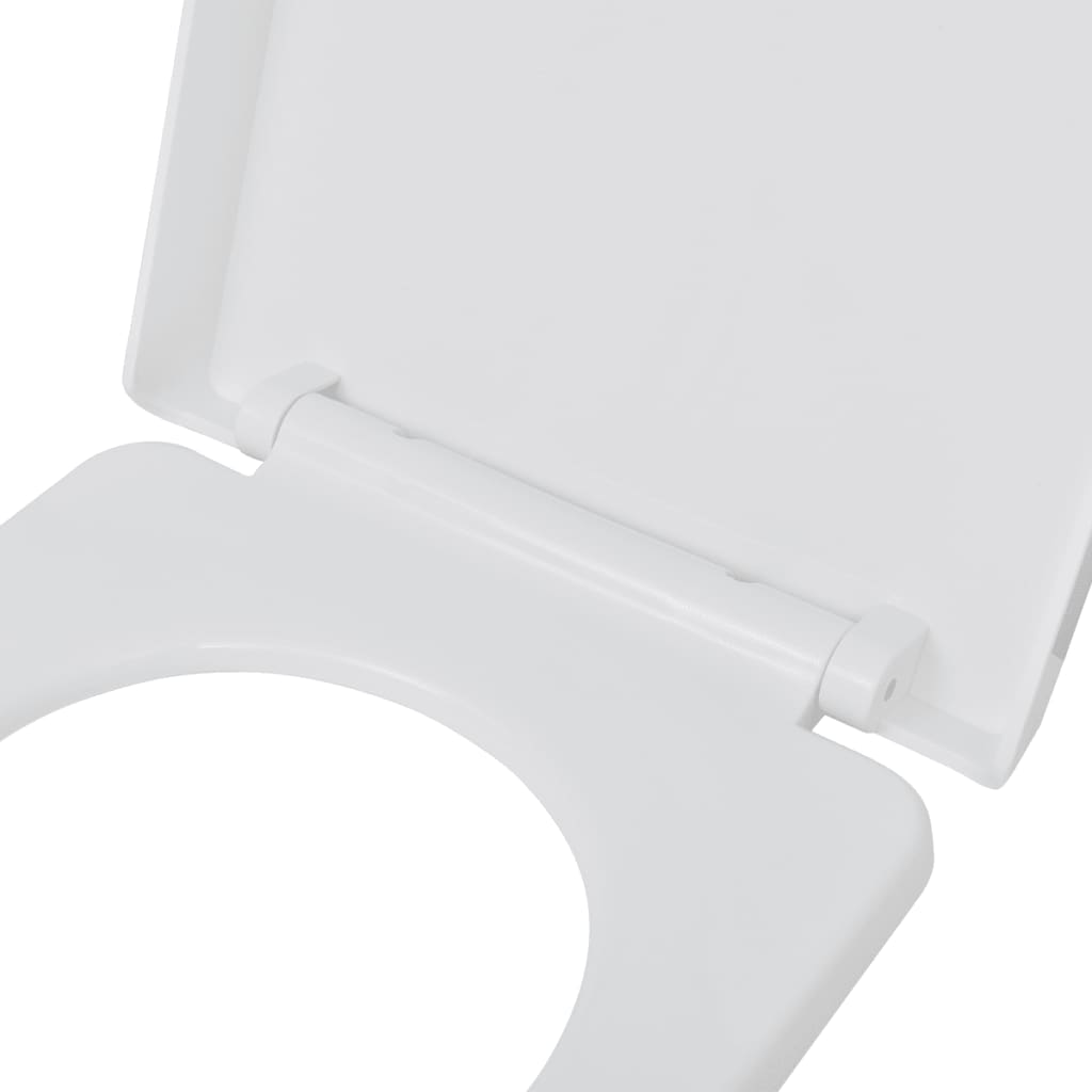 Galleria Design Soft-close Toilet Seat with Quick-release Design White Square