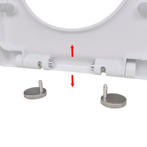 Galleria Design Soft-close Toilet Seat with Quick-release Design White Square