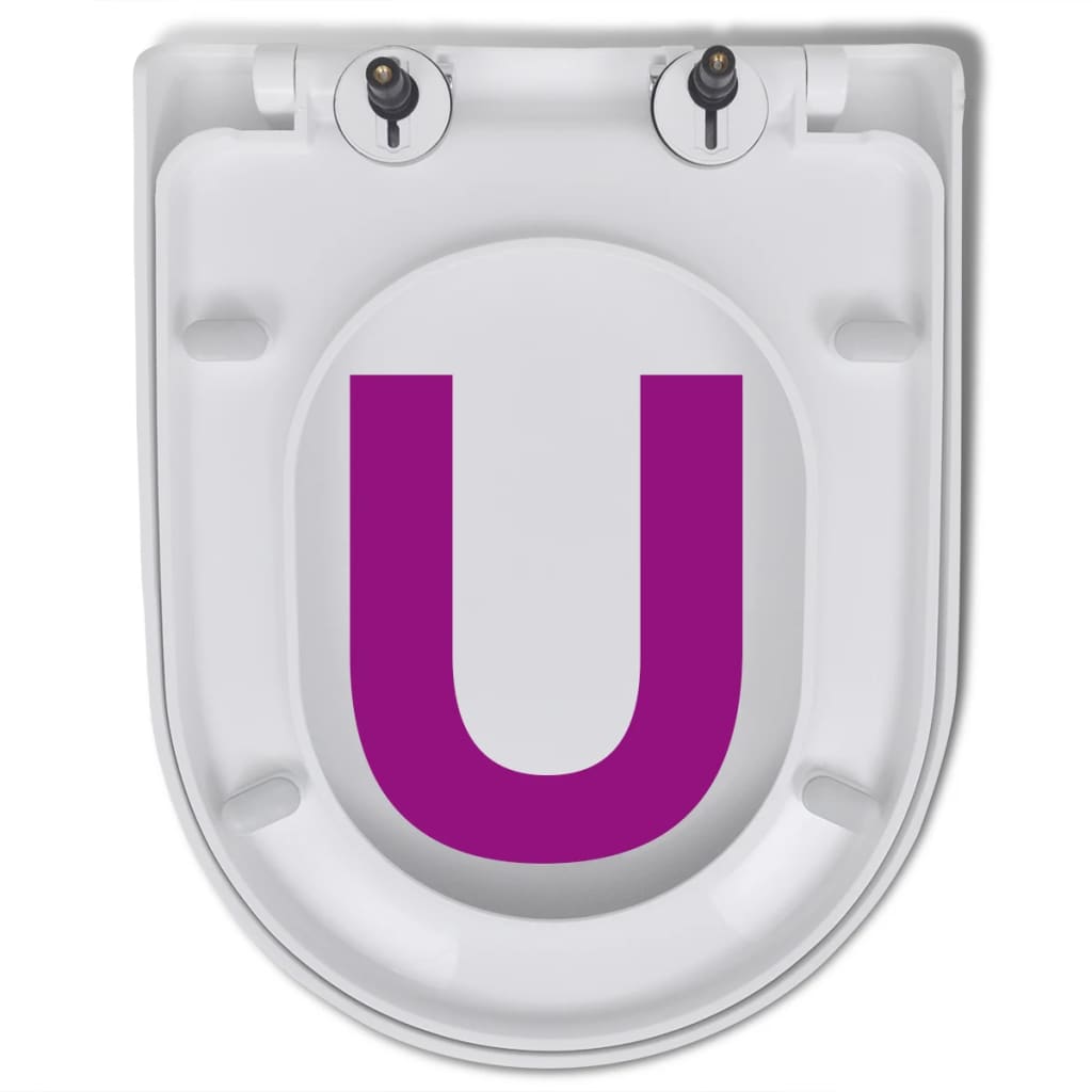 Galleria Design Soft-close Toilet Seat with Quick-release Design White Square