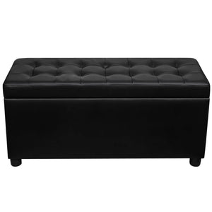 Galleria Design Storage Ottoman Artificial Leather Black