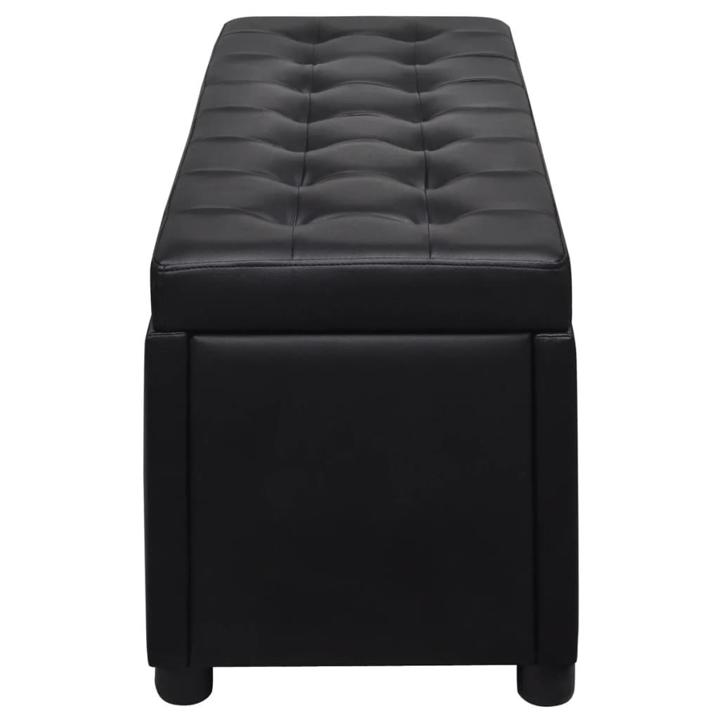 Galleria Design Storage Ottoman Artificial Leather Black