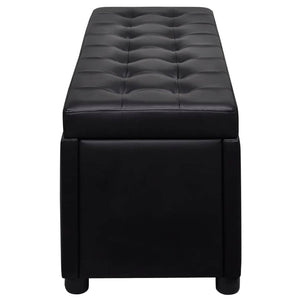 Galleria Design Storage Ottoman Artificial Leather Black