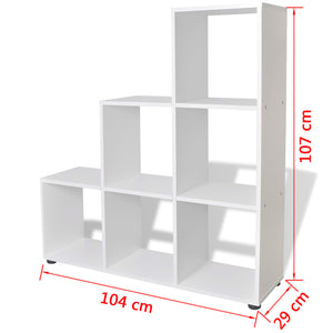 Galleria Design Staircase Bookcase/Display Shelf 107 cm White