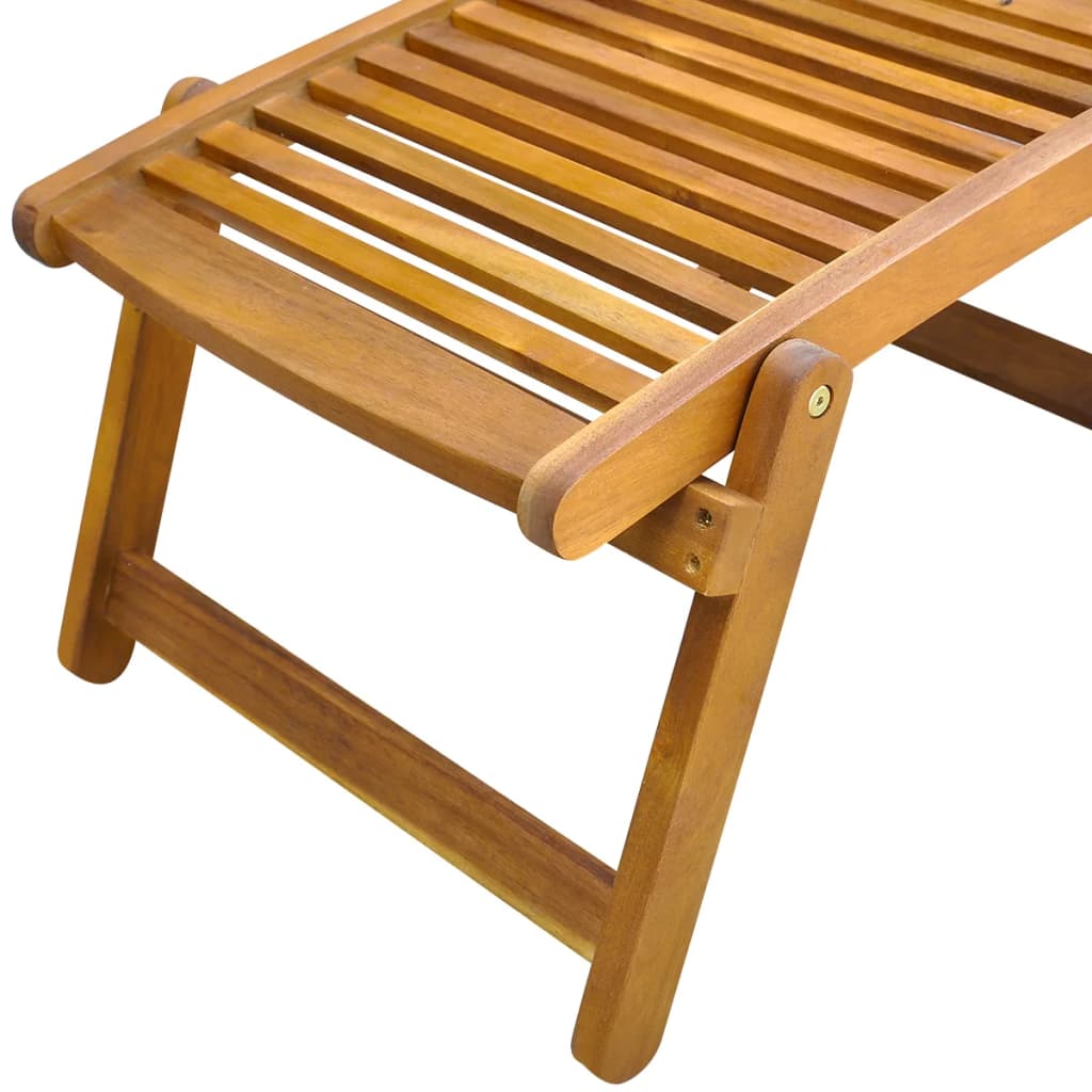 Galleria Design Deck Chair with Footrest Solid Acacia Wood