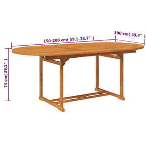 Galleria Design 7 Piece Outdoor Dining Set Solid Acacia Wood