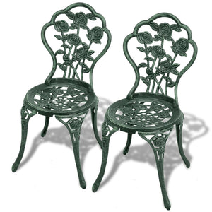 Galleria Design 3 Piece Bistro Set Cast Aluminium Green