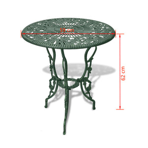 Galleria Design 3 Piece Bistro Set Cast Aluminium Green