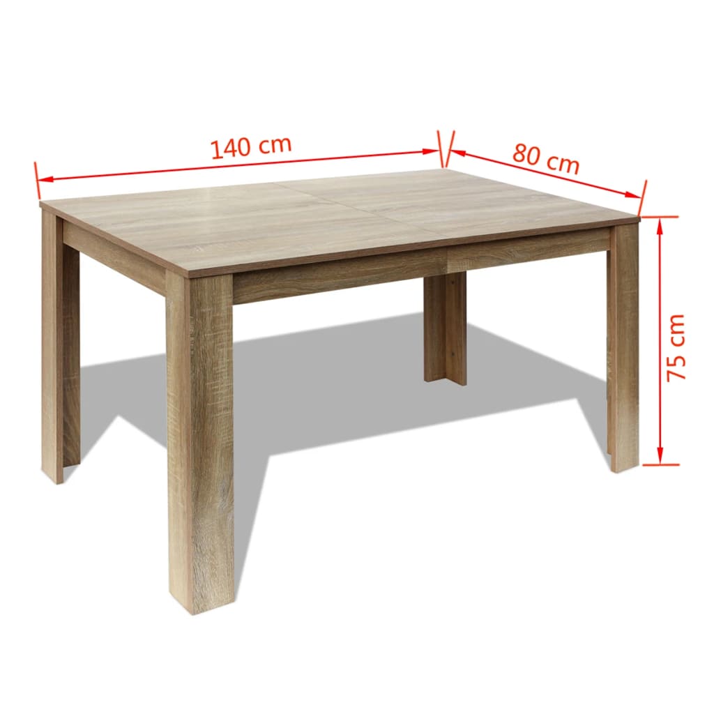 Galleria Design Dining Table 140x80x75 cm Oak