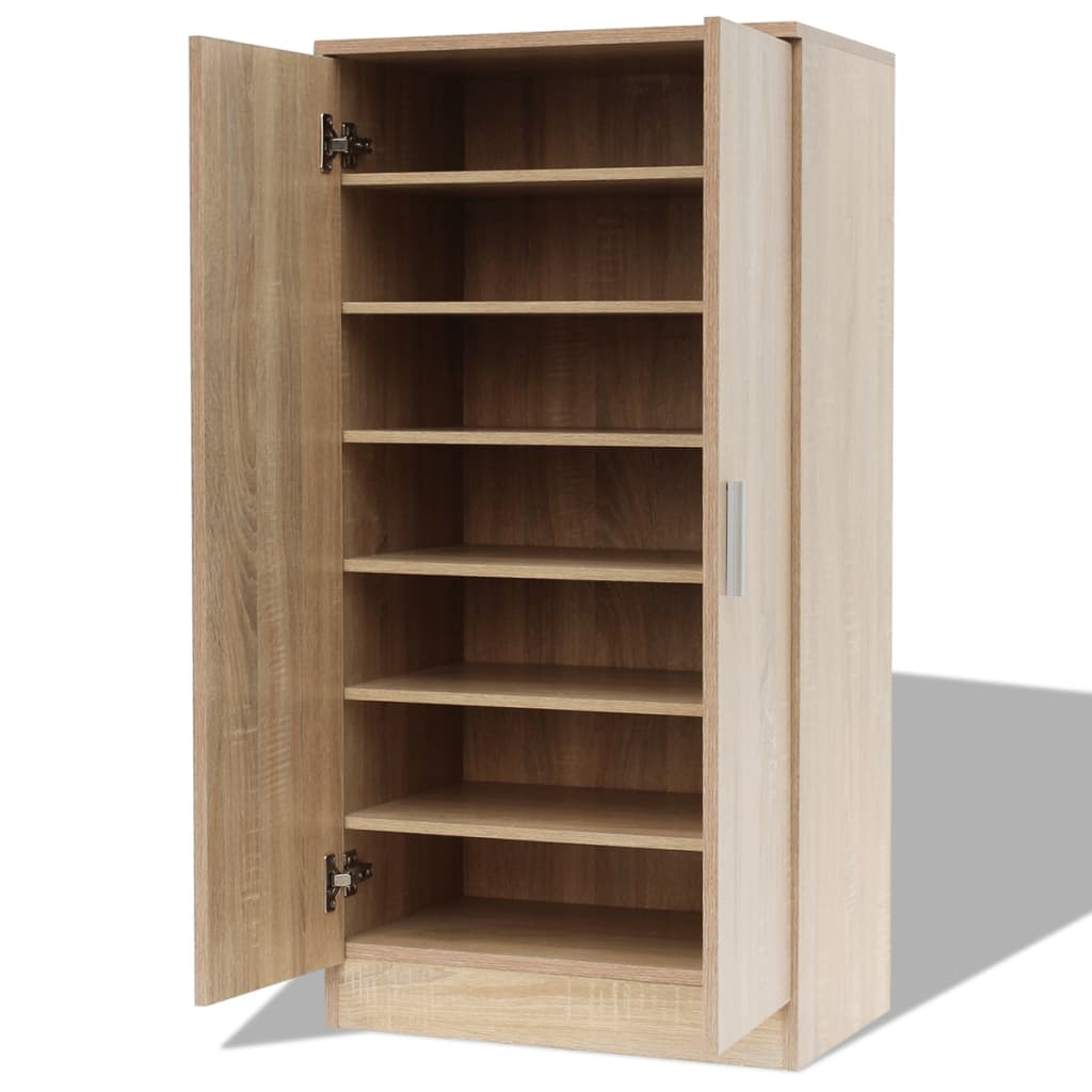 Galleria Design Shoe Cabinet 7 Shelves Oak