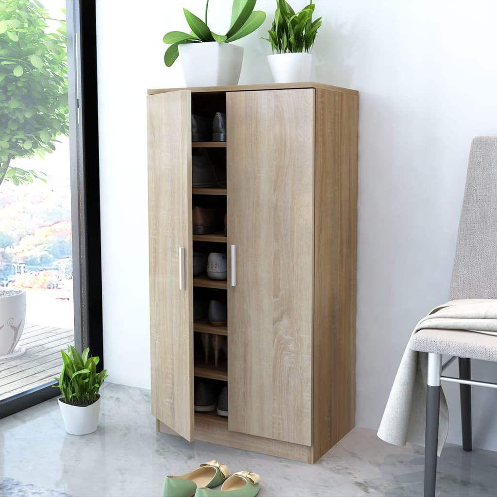 Galleria Design Shoe Cabinet 7 Shelves Oak