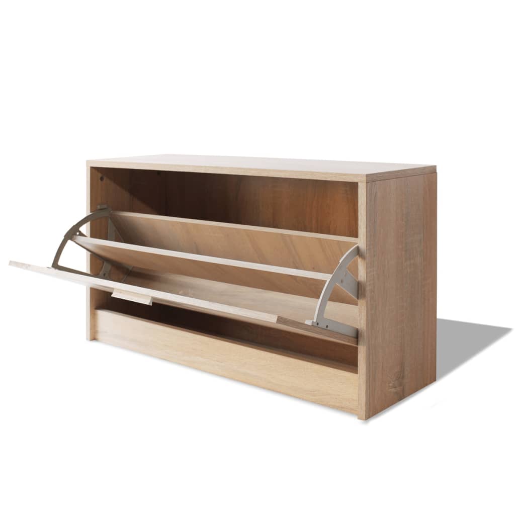 Galleria Design Shoe Storage Bench Oak 80x24x45 cm
