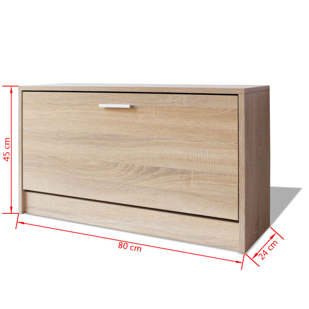 Galleria Design Shoe Storage Bench Oak 80x24x45 cm