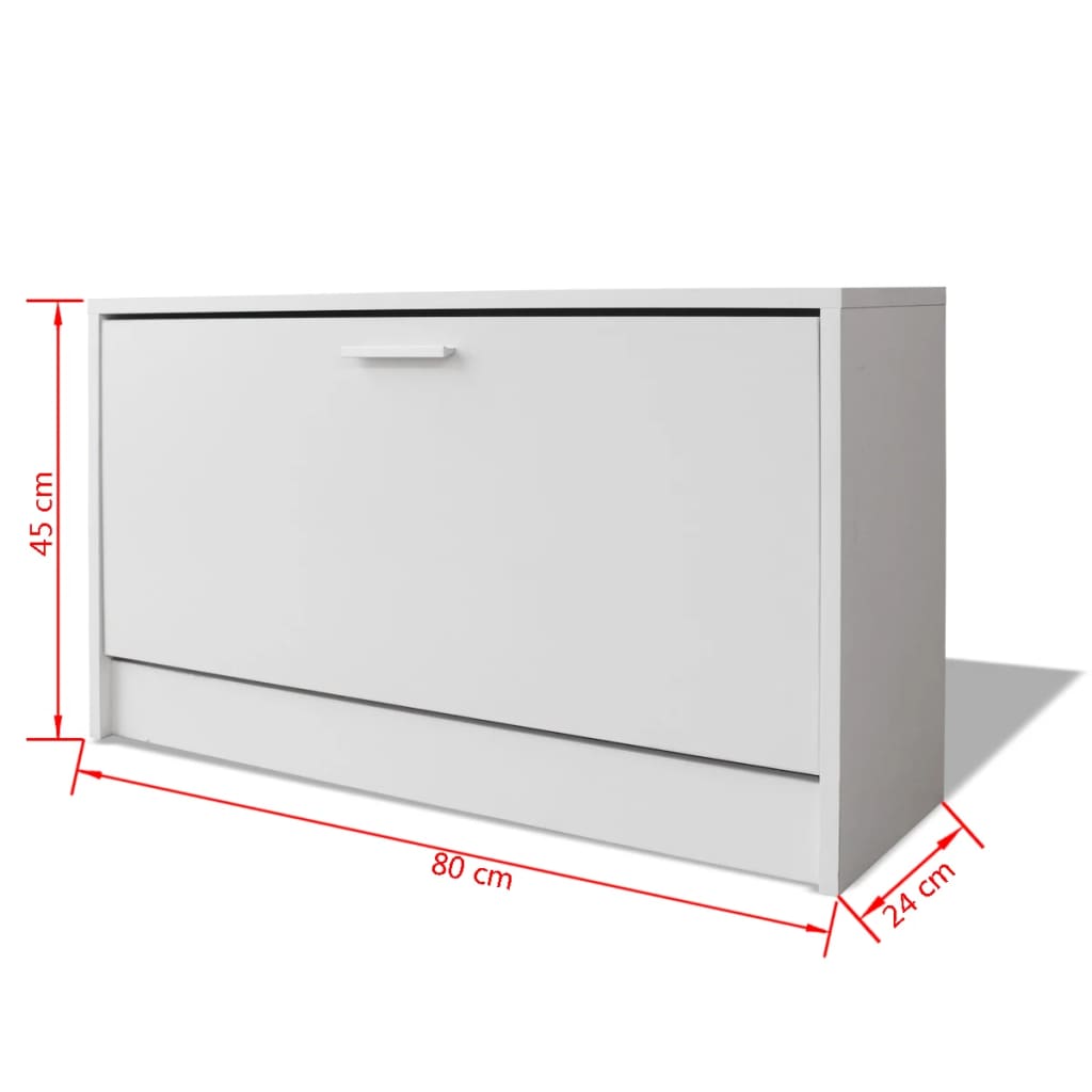 Galleria Design Shoe Storage Bench White 80x24x45 cm