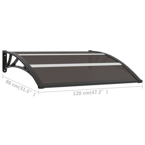 Galleria Design Door Canopy Black 120x75 cm PC