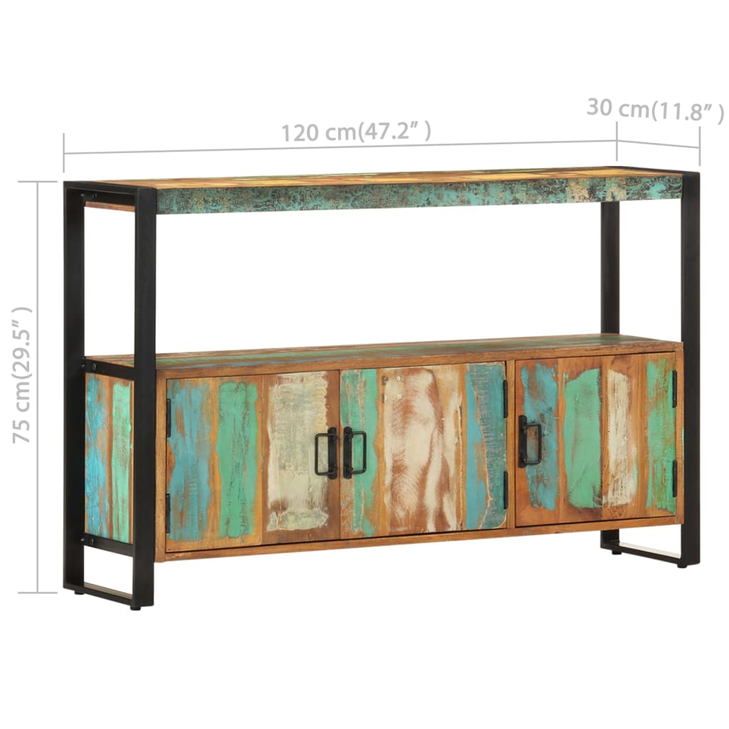 Galleria Design Sideboard 120x30x75 cm Solid Reclaimed Wood