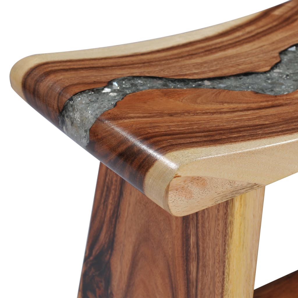 Galleria Design Stool Solid Suar Wood and Polyresin