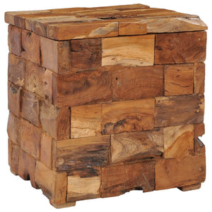 Galleria Design Storage Stool Solid Teak Wood