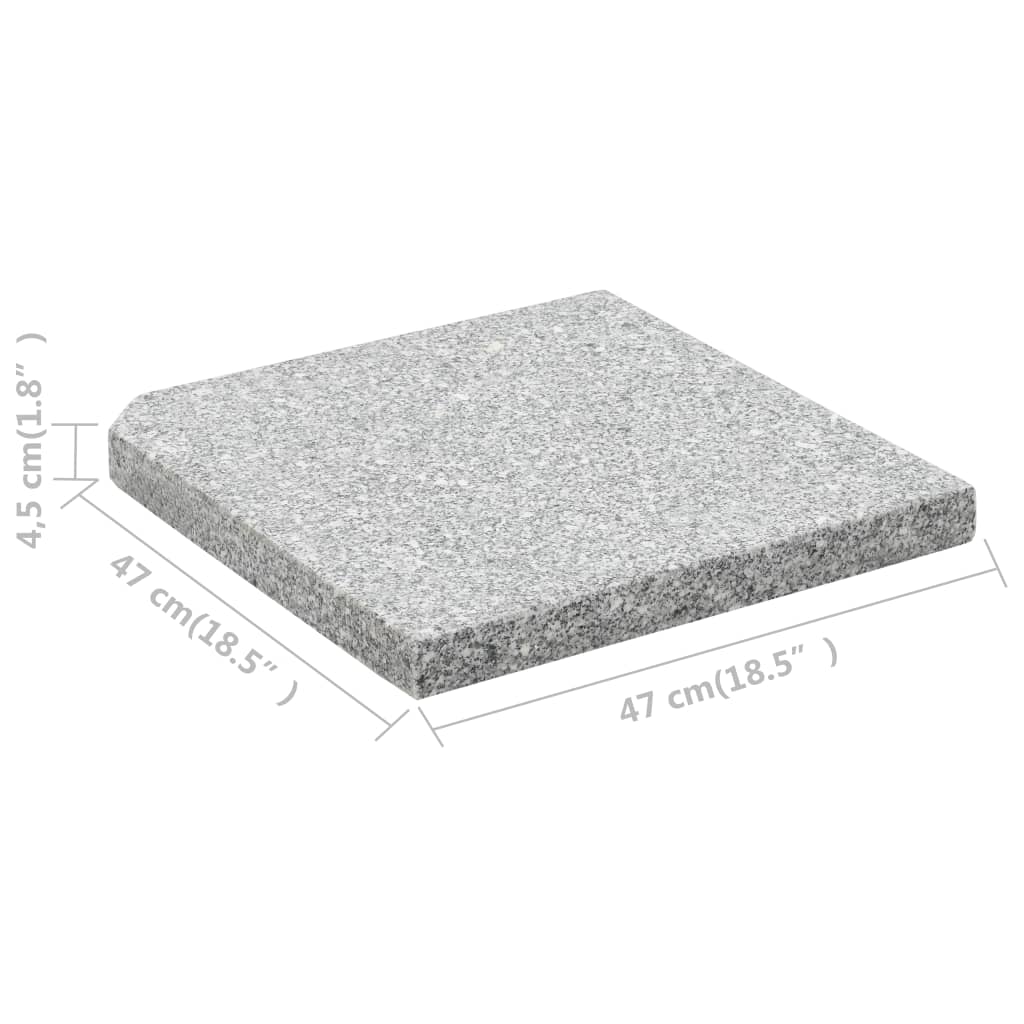 Galleria Design Umbrella Weight Plates 4 pcs Grey Granite Square 100 kg