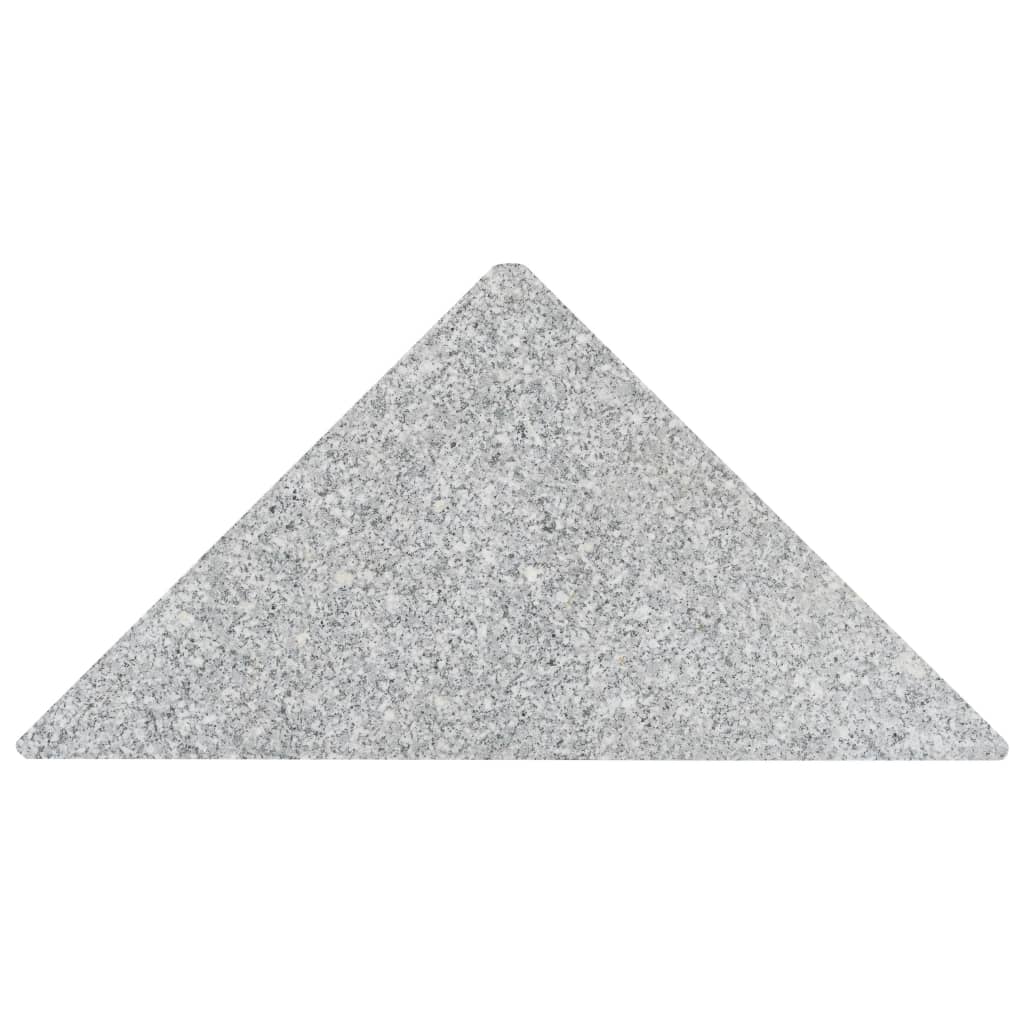 Galleria Design Umbrella Weight Plates 4 pcs Grey Granite Triangular 60 kg
