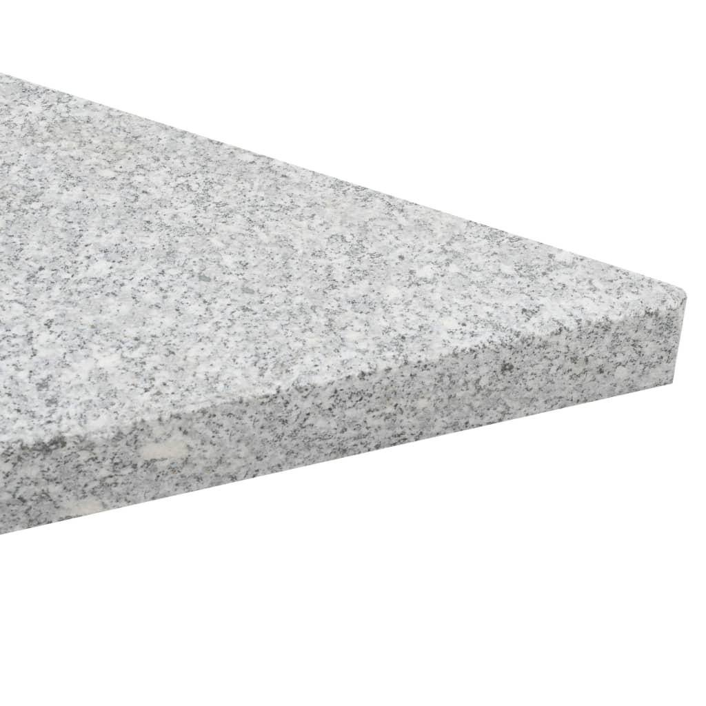 Galleria Design Umbrella Weight Plates 4 pcs Grey Granite Triangular 60 kg