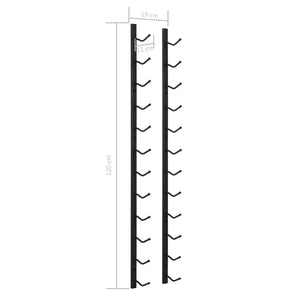 Galleria Design Wall Mounted Wine Rack for 12 Bottles Black Iron