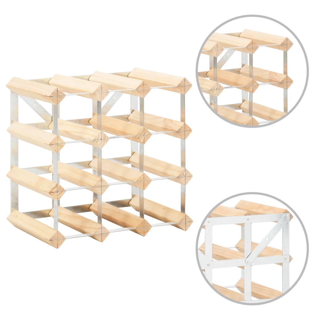 Galleria Design Wine Rack for 12 Bottles Solid Pinewood
