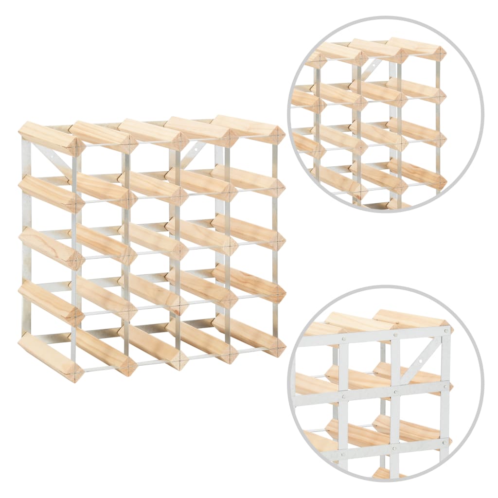 Galleria Design Wine Rack for 20 Bottles Solid Pinewood