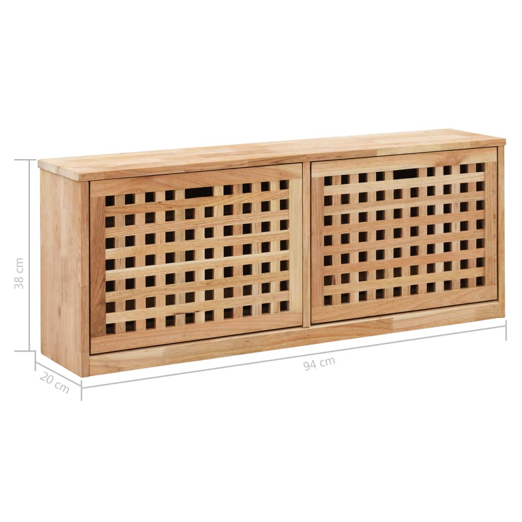 Galleria Design Shoe Storage Bench 94x20x38 cm Solid Walnut Wood