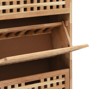 Galleria Design Shoe Storage Cabinet 55x20x104 cm Solid Walnut Wood