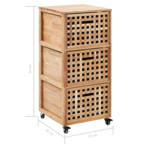 Galleria Design Bathroom Cabinet 41x41x91 cm Solid Walnut Wood