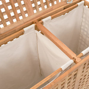Galleria Design Laundry Bin 87.5x46x67 cm Solid Walnut Wood