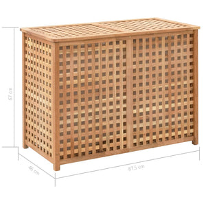 Galleria Design Laundry Bin 87.5x46x67 cm Solid Walnut Wood